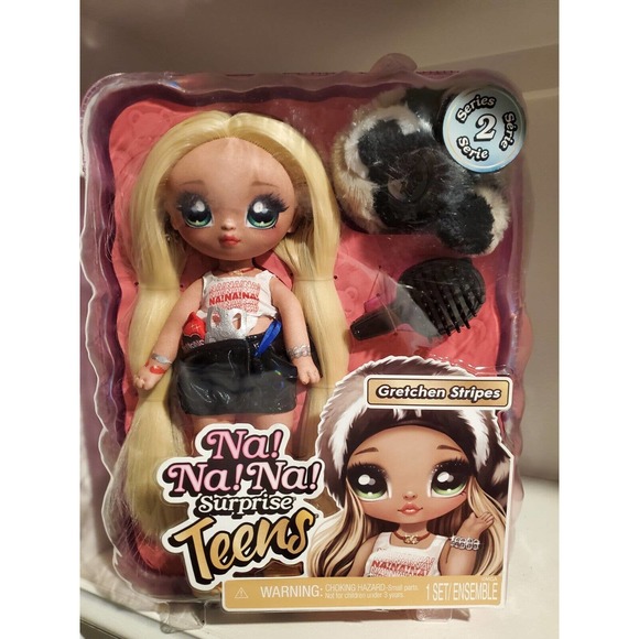 Na Na Na Surprise Teens Gretchen Stripes Raccoon Doll Series 2 11inch - Picture 1 of 2